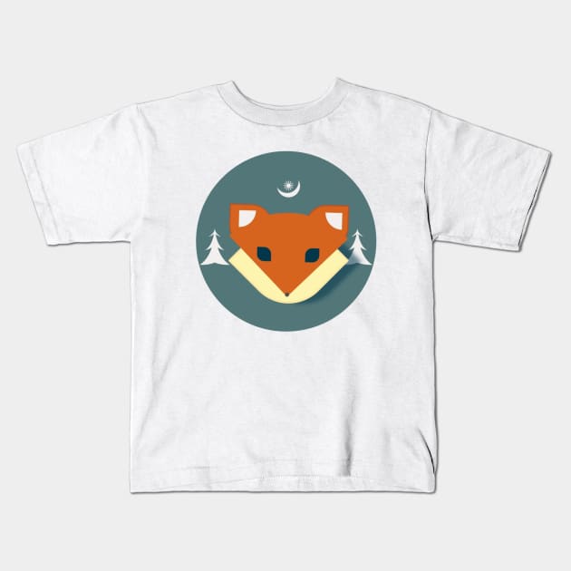 Woodland fox Kids T-Shirt by Star_Odyssey1